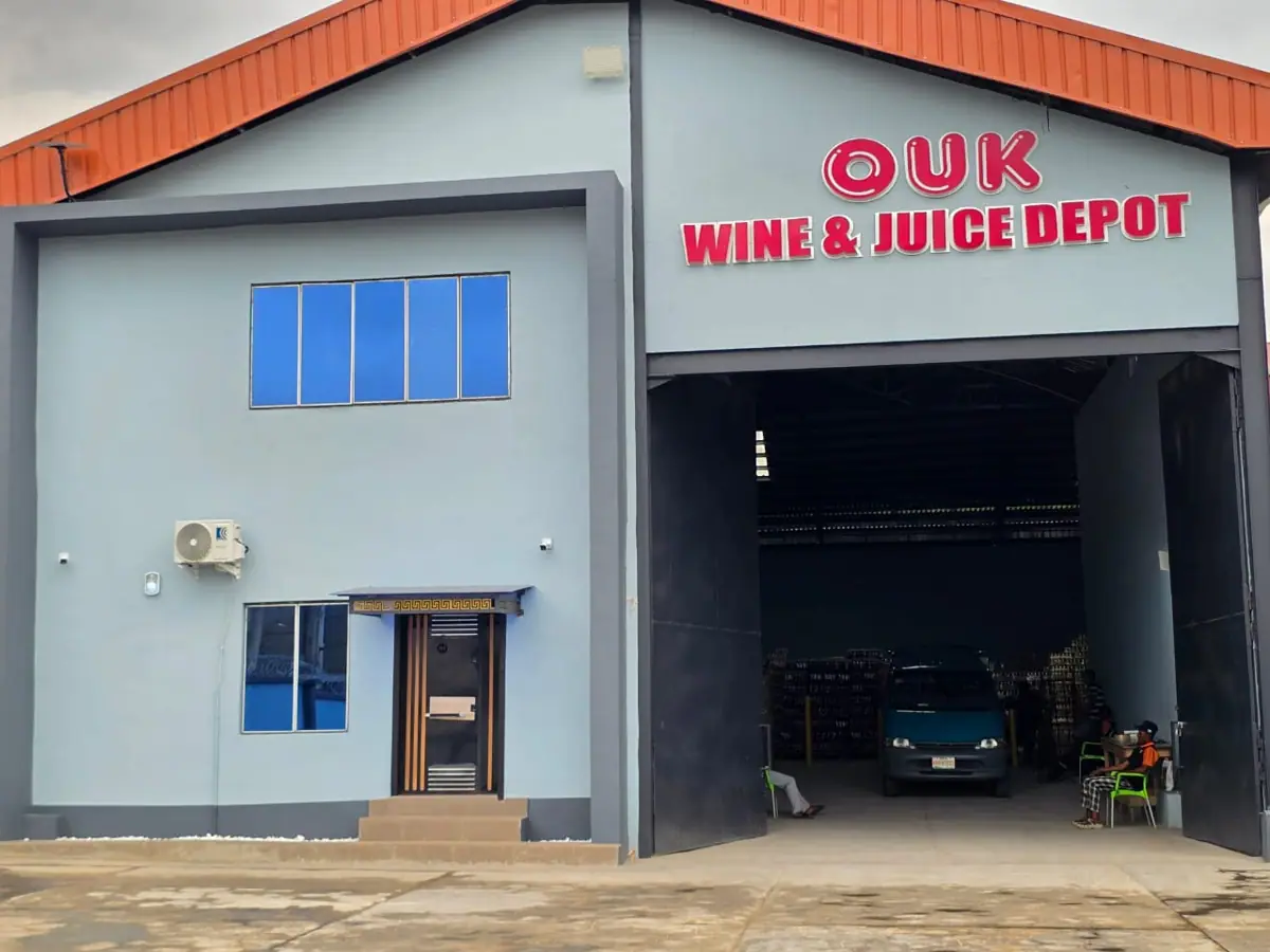 O.U.K Wine and Juice Depot building on Ondo Road, Akure